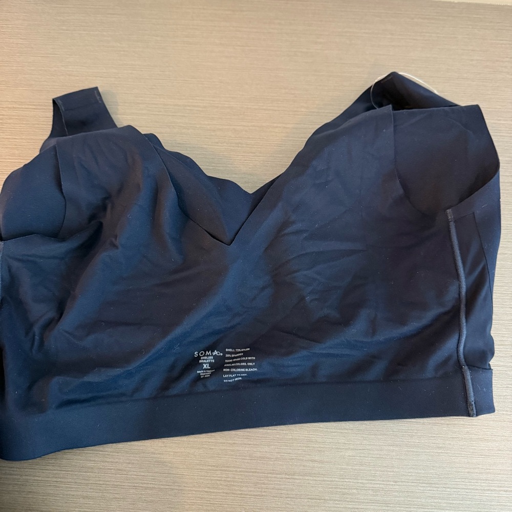 NWT Soma Enbliss Bralette. Size XL.  Blue Comfort Bra with Wireless Support - Picture 5 of 5